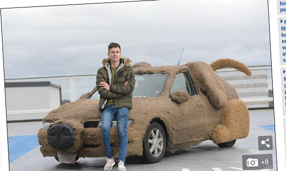 Британец превратил машину своей девушки в большую плюшевую собаку (ФОТО)