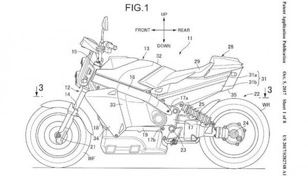 Honda запатентовала мотоцикл с водородным мотором