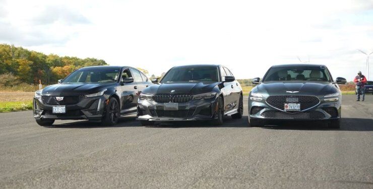Седани BMW, Cadillac і Genesis змагалися в гонці прямою (ВІДЕО)