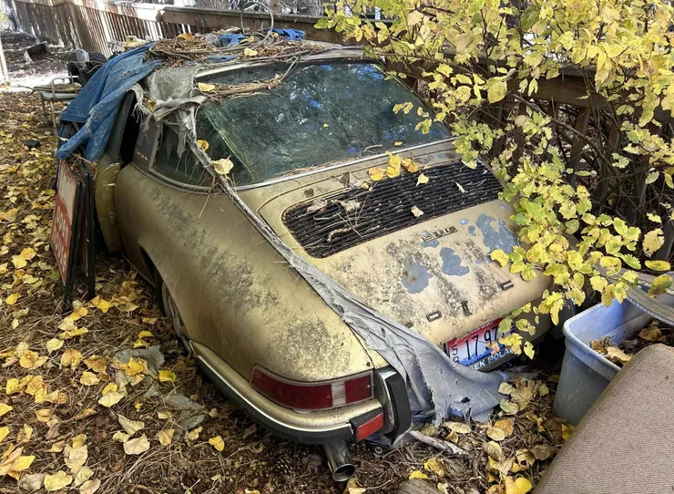У купі старого листя та шишок виявили культовий колекційний Porsche 70-х (ФОТО)